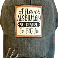 No Desire Distressed Baseball Hat