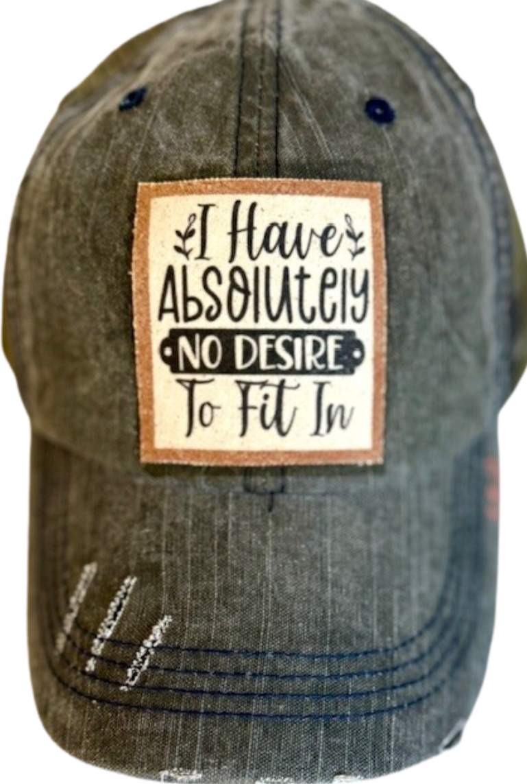 No Desire Distressed Baseball Hat