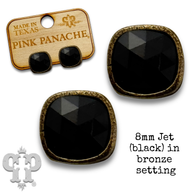 Square 8mm Swarovski® crystal post earrings
