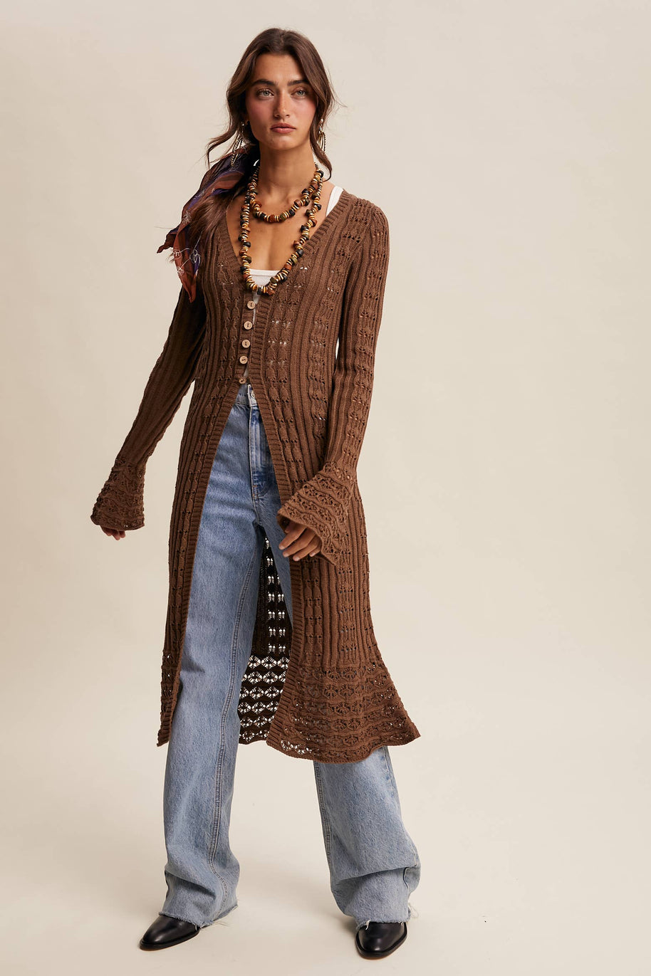 Crochet Longline Cardigan / Duster