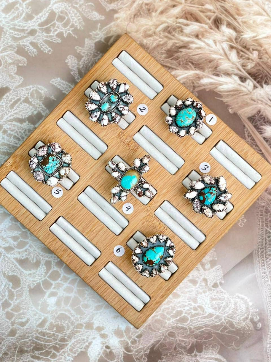 Handmade Wild Horse Adjustable Turquoise Ring
