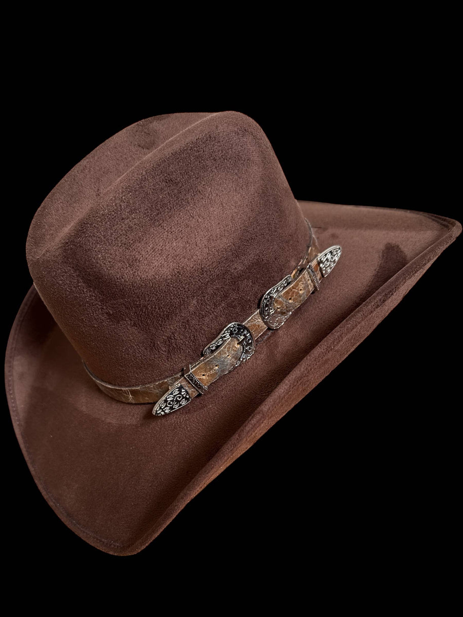 Leather Buckle Belt Hat Band