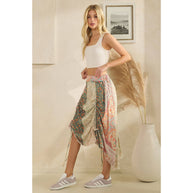 Cinched Patch Mini-Skirt