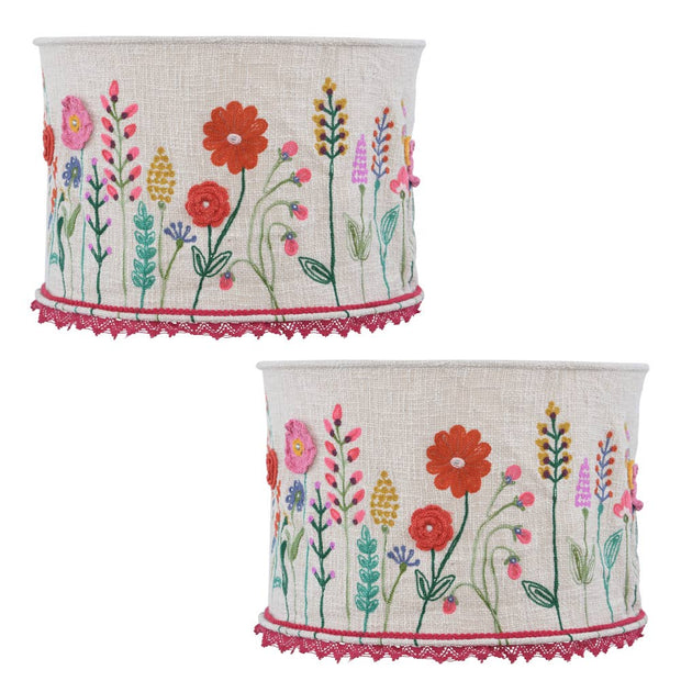 Cotton WILD FLOWERS Lampshade