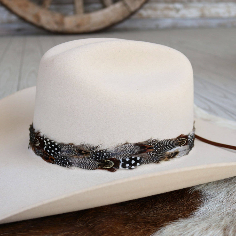 Spotted Eagle Feather Hat Band