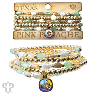 Five Strand Pastel Bracelet Stack Swarovski® Crystals