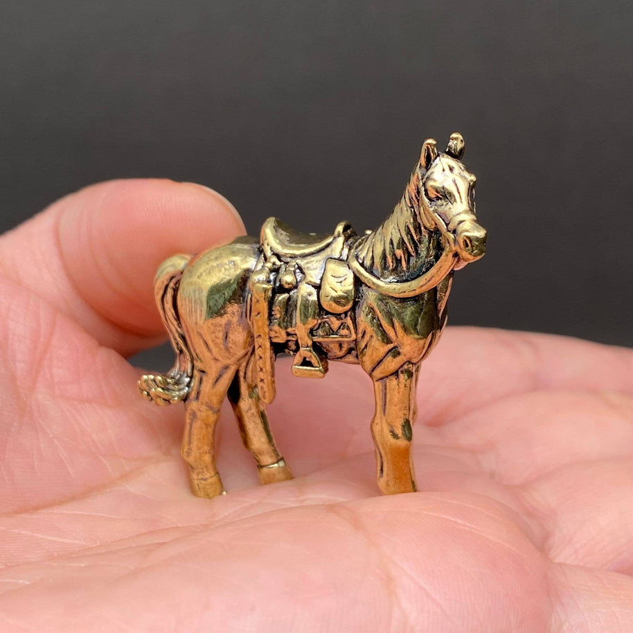 Brass Saddled Horse