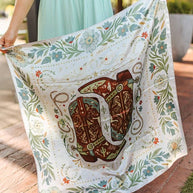 Ivory Sage Cowgirl Boots Double Sided Printed Wild Rag