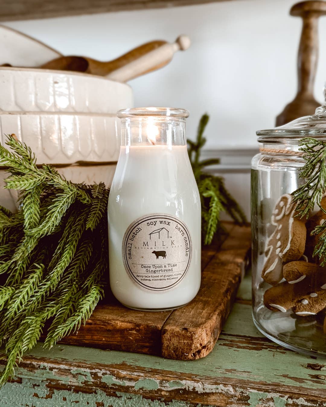 Milk Bottle Candle Grapefruit