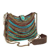 Beaded Strands Southwestern Crossbody Handbag