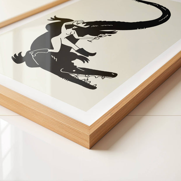 Naked Woman on Gator Print