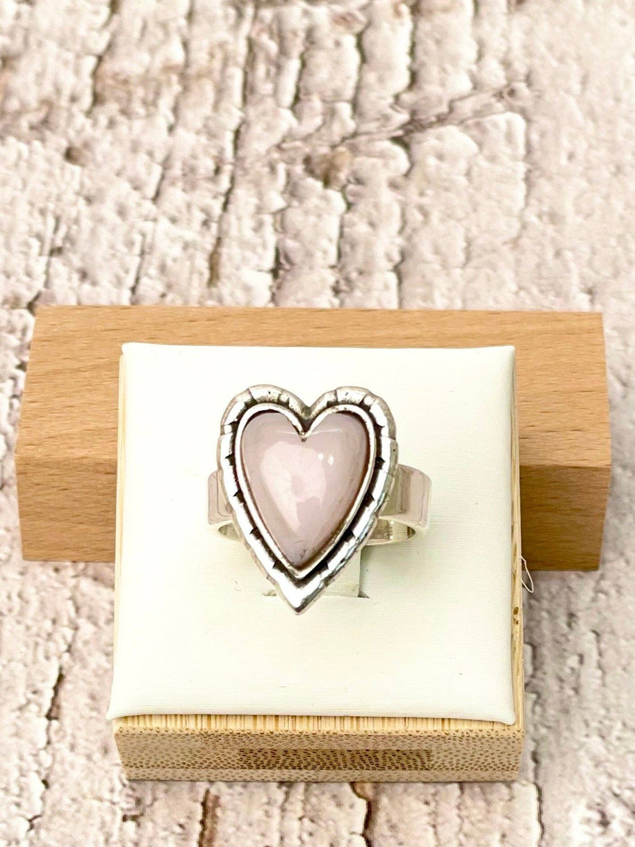 Love Is In The Air Heart Slab Ring