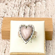 Love Is In The Air Heart Slab Ring