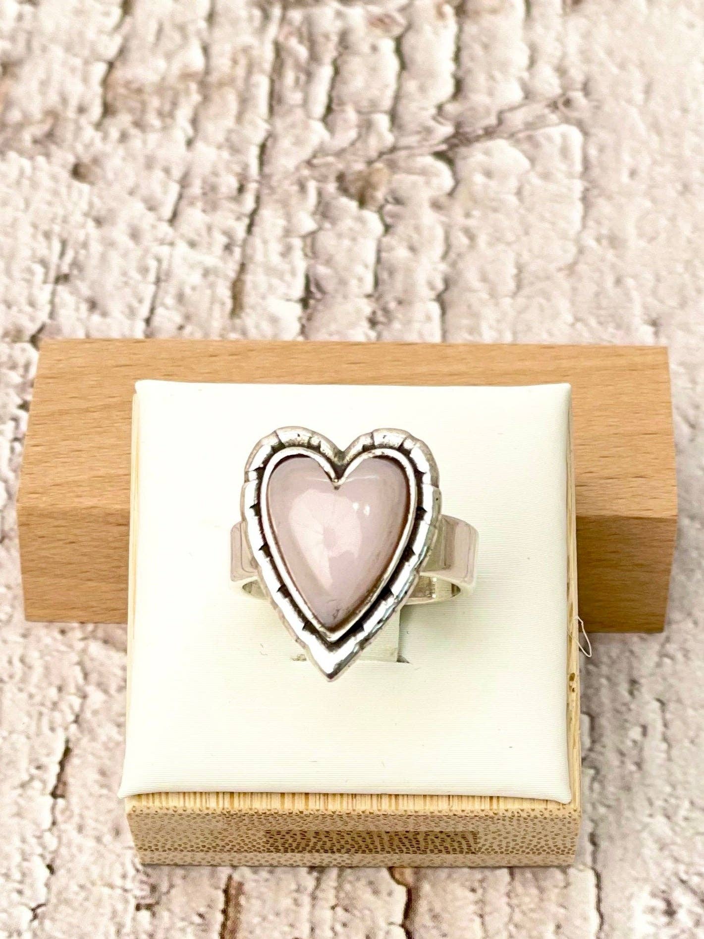 Love Is In The Air Heart Slab Ring