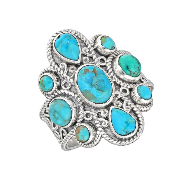 Mohave Turquoise Sterling Silver Statement Rings