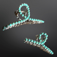 Faux Turquoise Claw Clip -