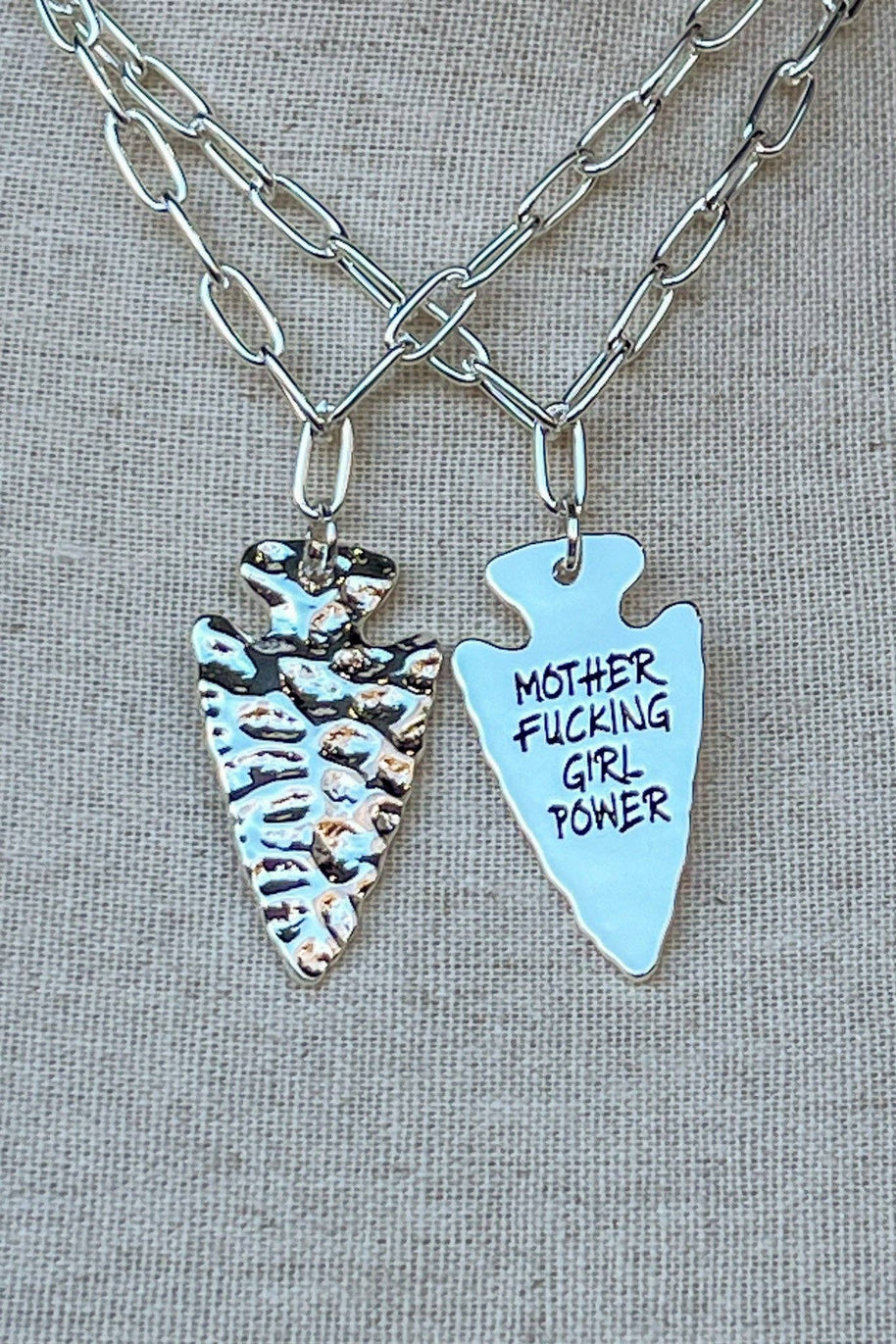 Girl Power Necklace in Silver