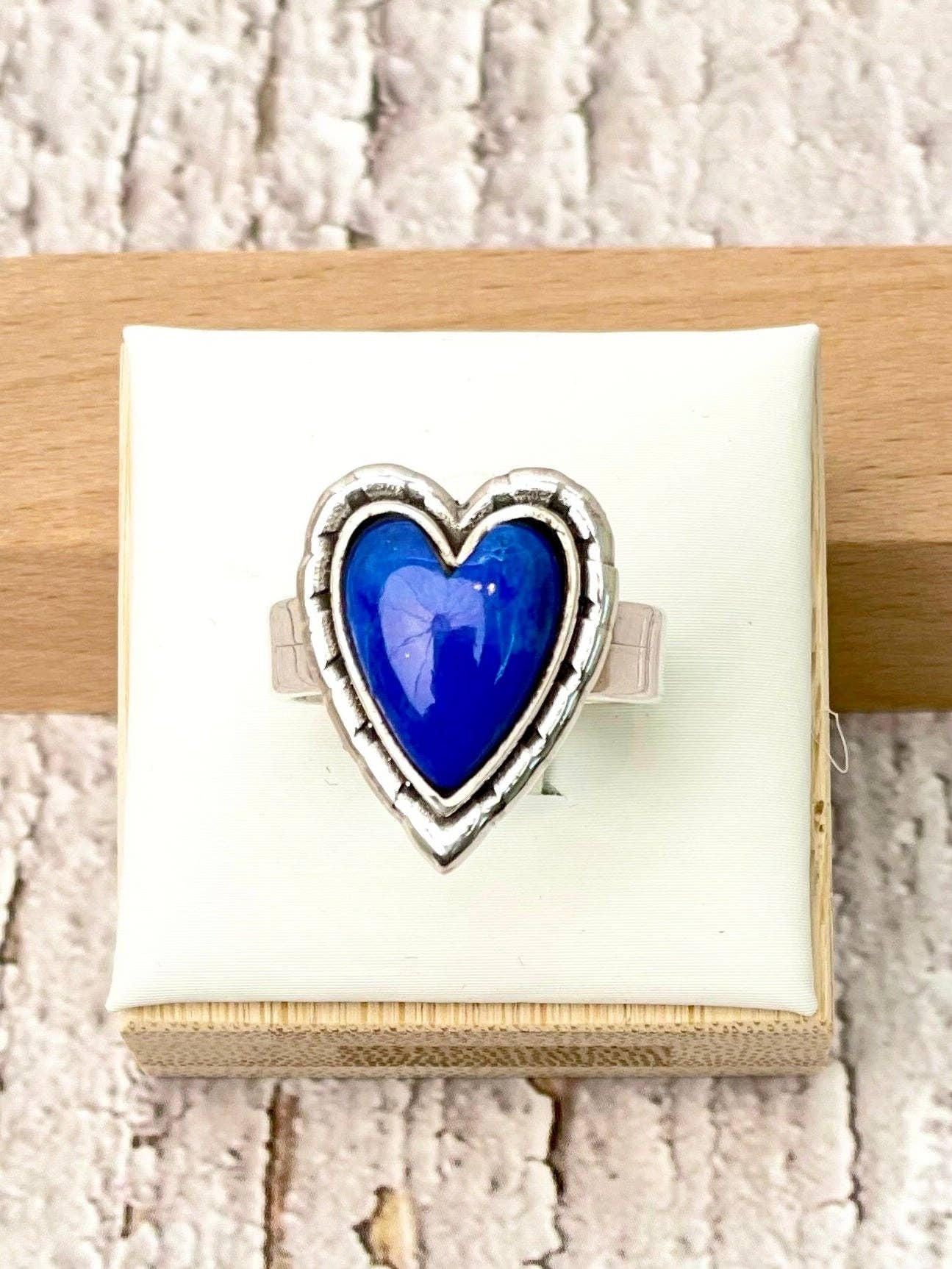Love Is In The Air Heart Slab Ring