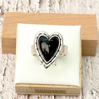 Love Is In The Air Heart Slab Ring
