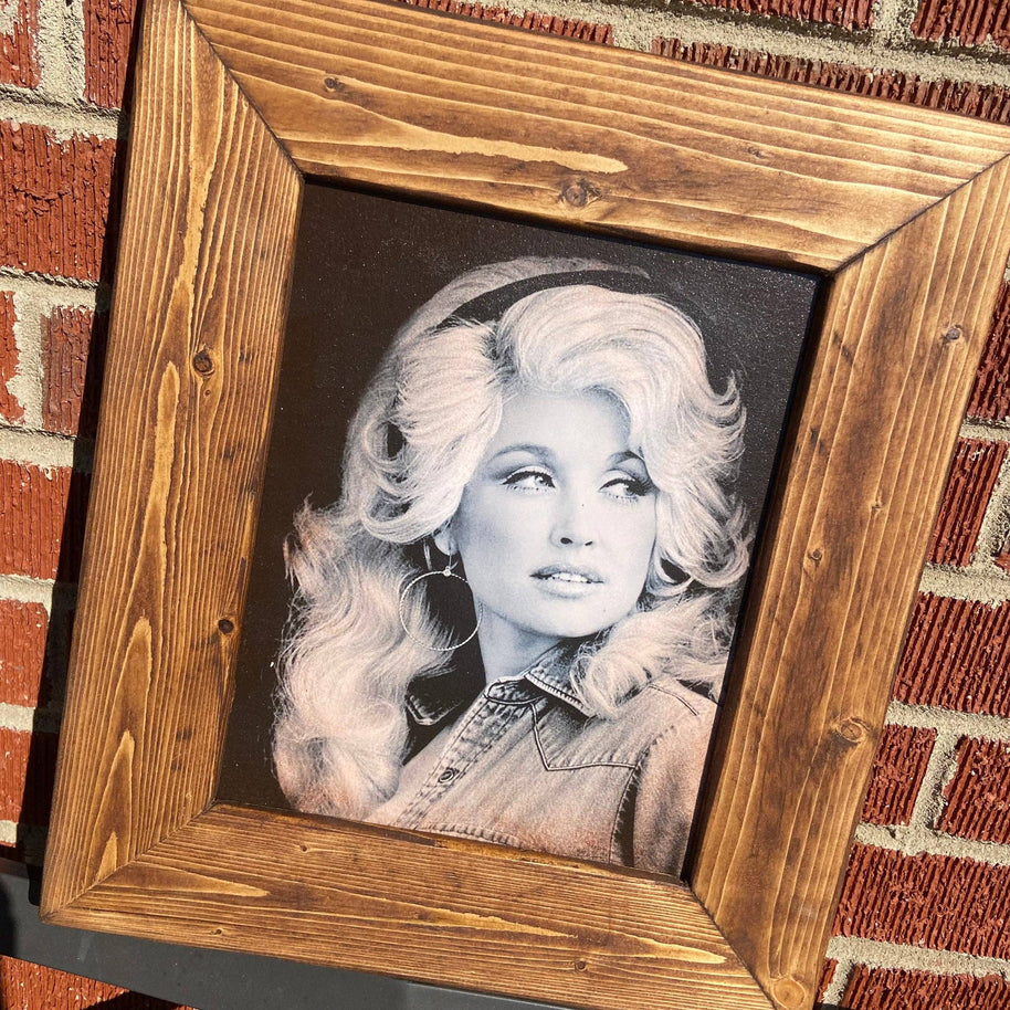 Antiqued Dolly Parton Face Picture