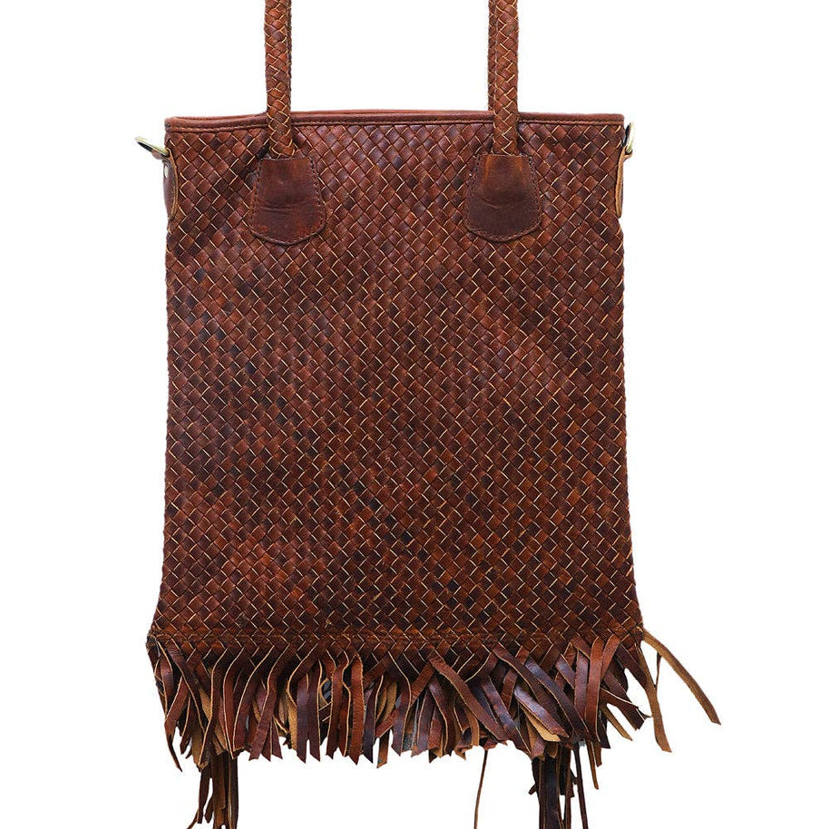 Weaved Leather Tote