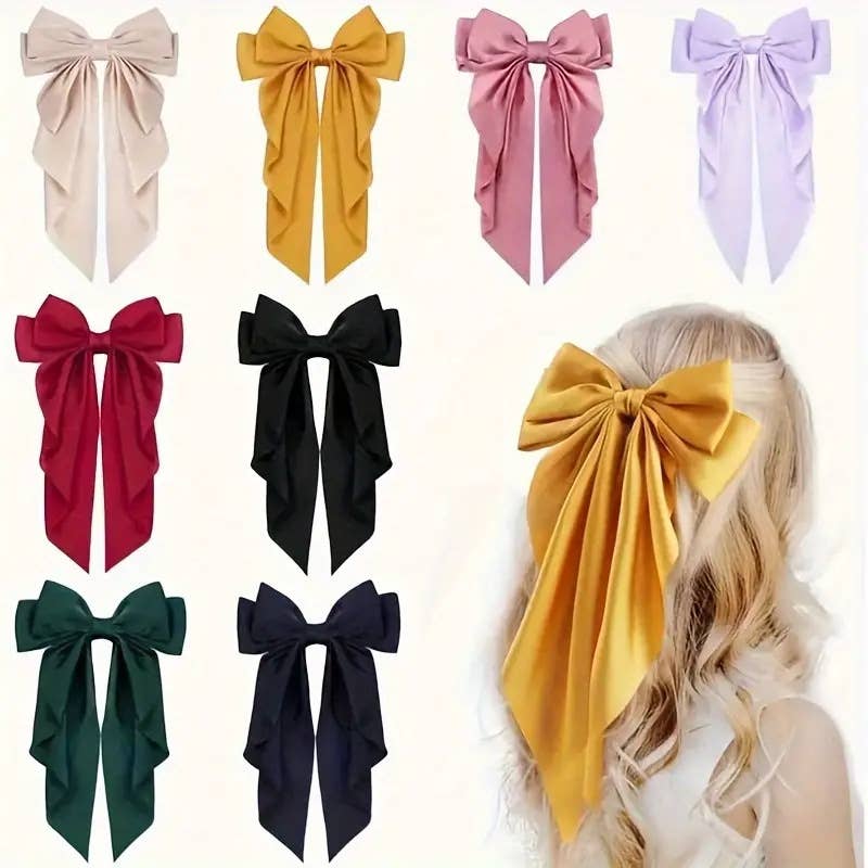 Big Bow Hair Clip: Several Colors