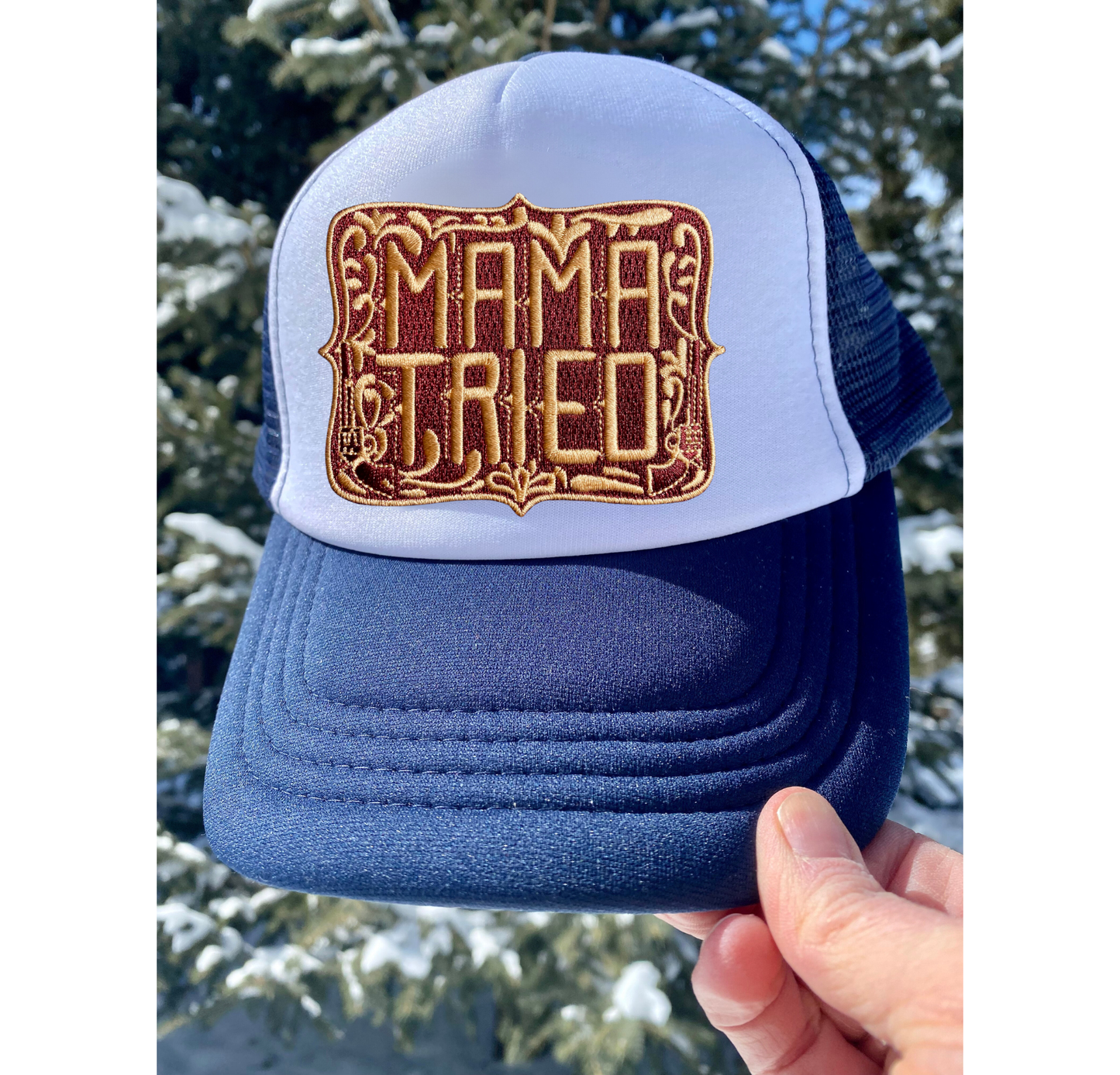 Mama Tried Patch Kids Trucker Hat- Youth Toddler Kids Hat