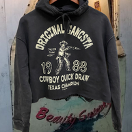 Original Gangsta Cropped Hooded Sweatshirt