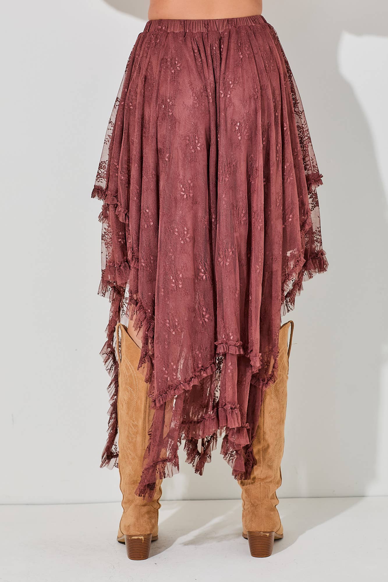 Lace Layered Hem Skirt