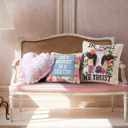 In Cows We Trust Hook Pillow - Junk Gypsy