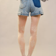 High Rise Patch Pocket Denim Shorts