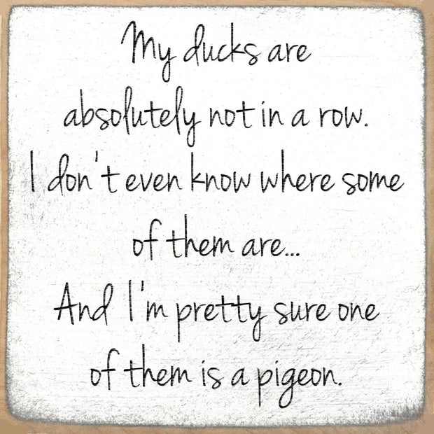 5X5-My Ducks Wood Sign