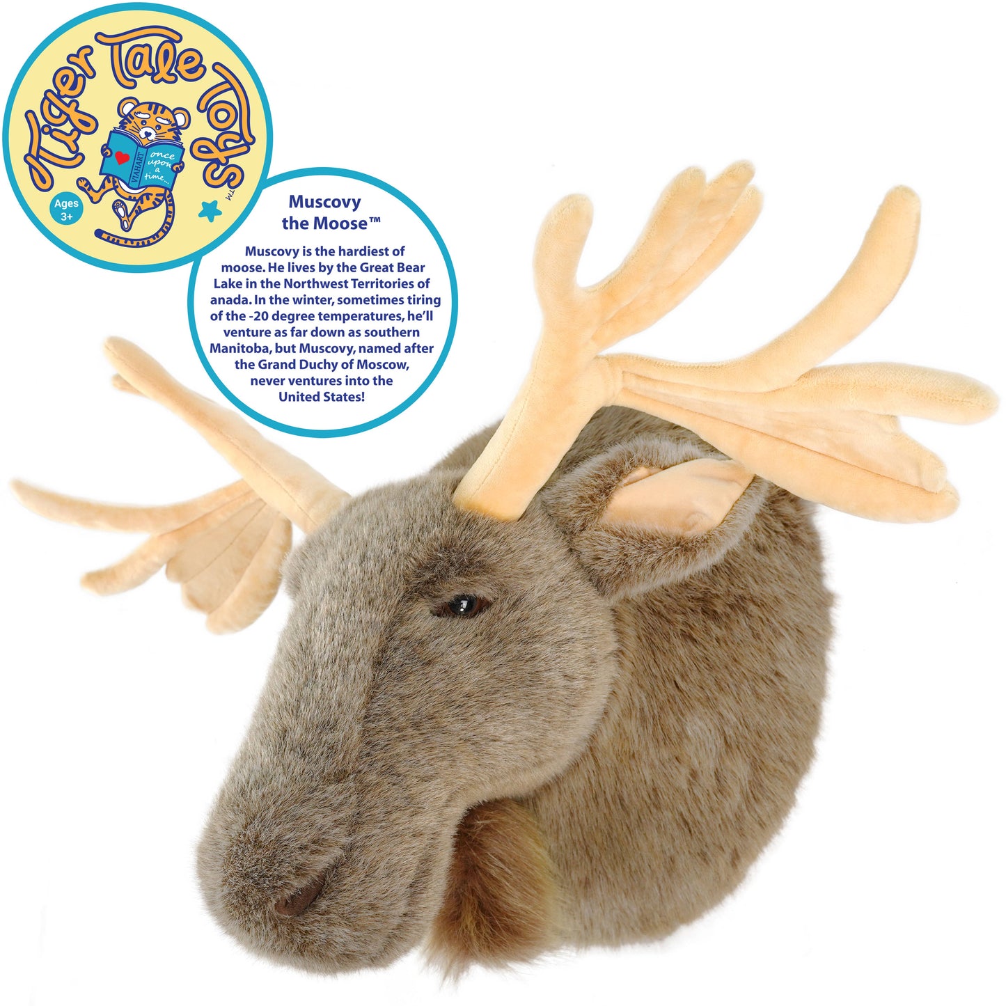 Muscovy The Moose | 19 Inch Stuffed Animal Head Plush