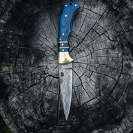 Blue Ridge Damascus Folding Knife