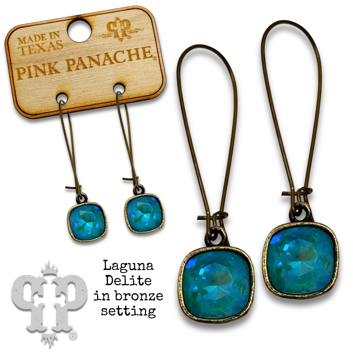 Square 10mm Swarovski® crystals earrings