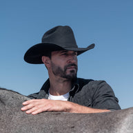 100% Wool Felt Western Cowboy Hat - Style Cattleman