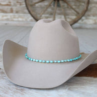 Chunky Turquoise Stone Hat Band - West