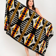 Beach Towel, Santa Fe White & Black