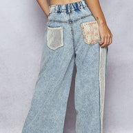 Patchwork & Stud Jeans