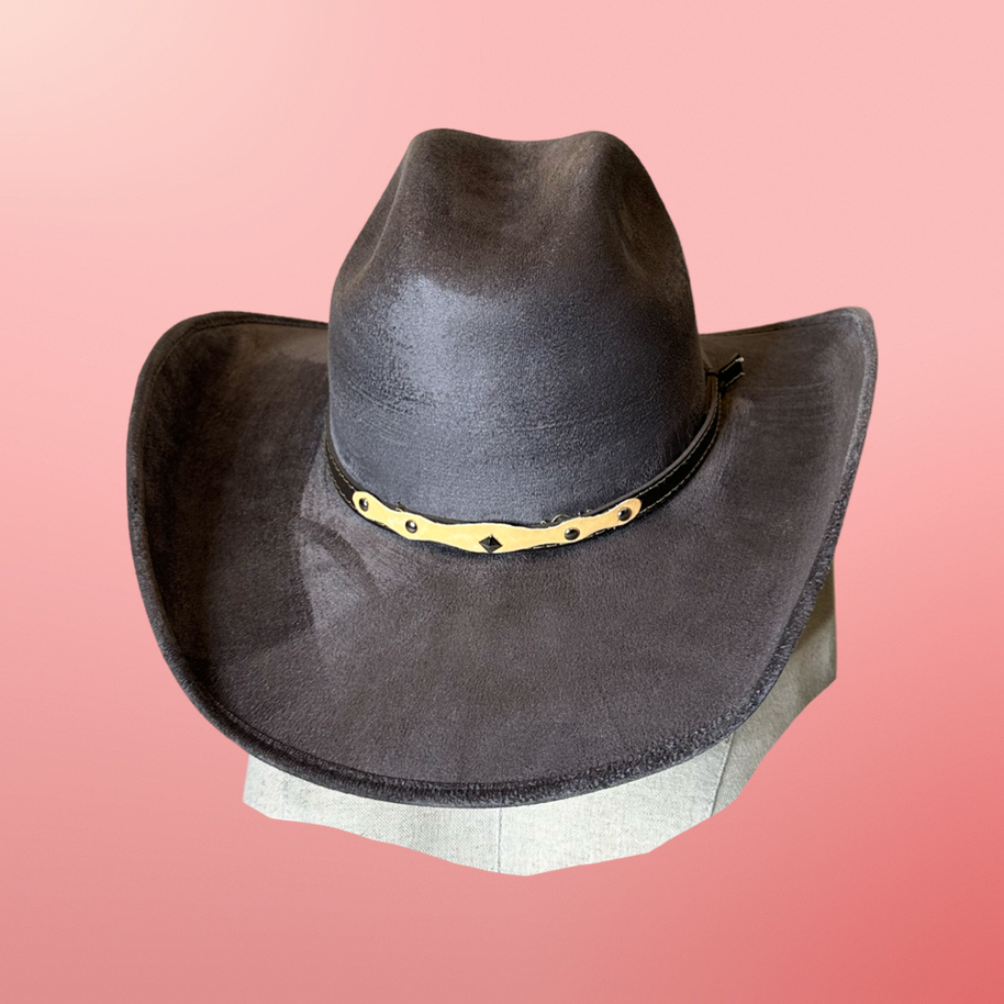 Vegan Suede Cowboy Hat 