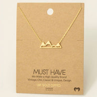 Mountain Cutout Pendant Necklace