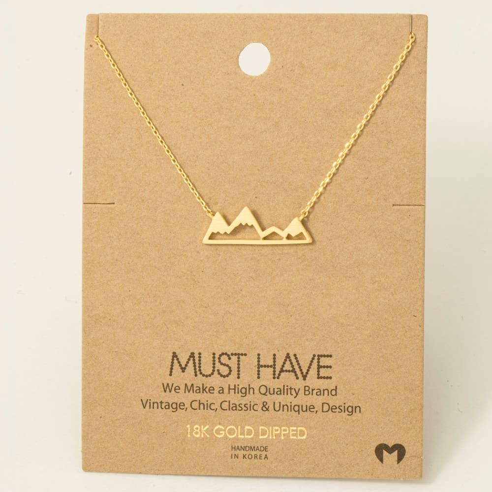 Mountain Cutout Pendant Necklace