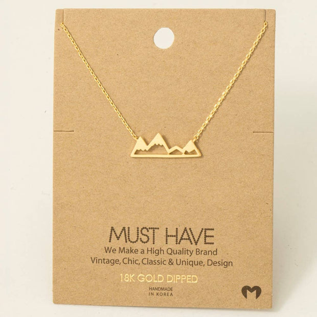 Mountain Cutout Pendant Necklace