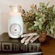 Milk Bottle Candle, Be Happy