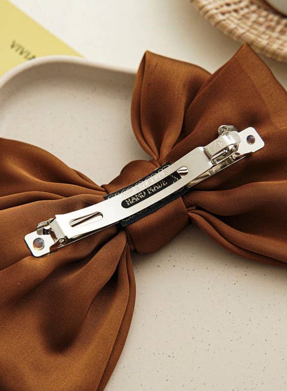 Satin Bow Hair Clips