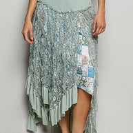 Reverse Ruffle Lace Skirt