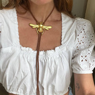 Gold Bumblebee Bolo Tie