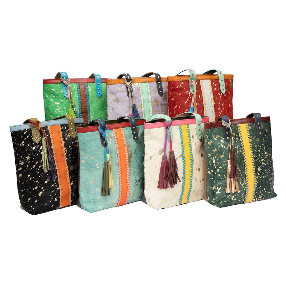 Bright Hair-on-Hide Tote