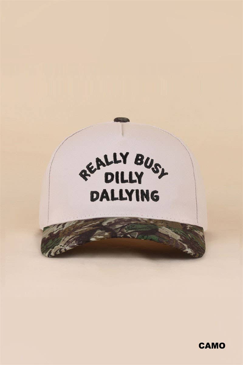 Really Busy Dilly Dallying Two Tone Snapback Hat