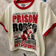 Prison Rodeo Ringer Crop T-Shirt